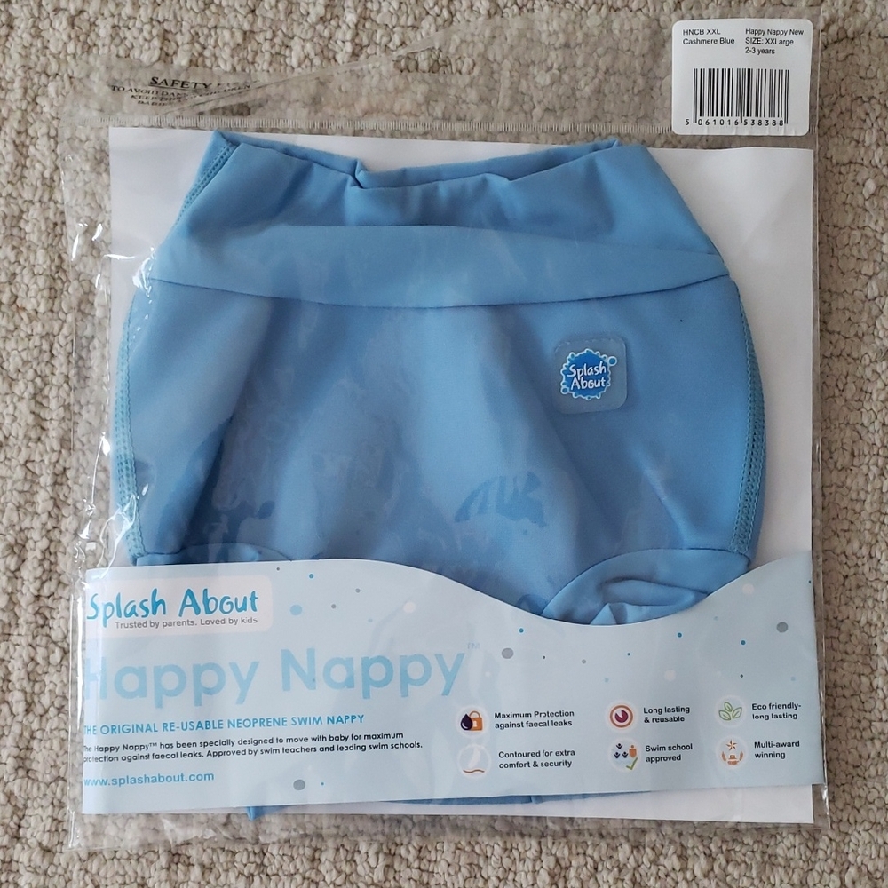 Baby Blue Happy Nappy Reusable Swim Nappy